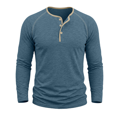 Rory Cotton Long Sleeve Henley Shirt