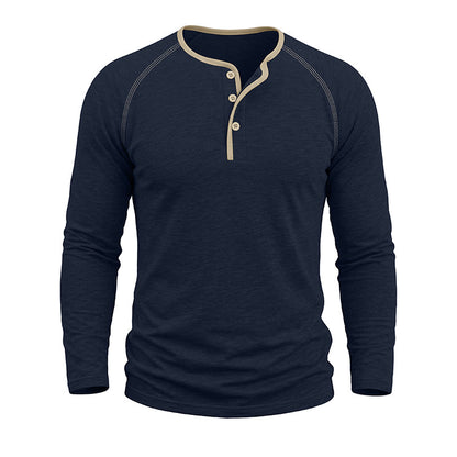 Rory Cotton Long Sleeve Henley Shirt