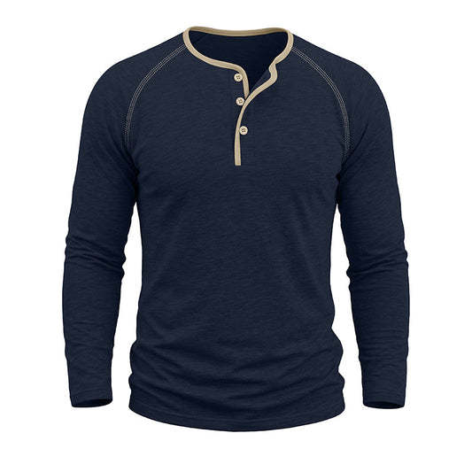 Rory Cotton Long Sleeve Henley Shirt