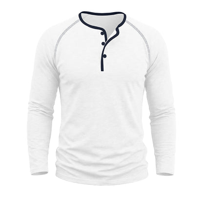 Rory Cotton Long Sleeve Henley Shirt