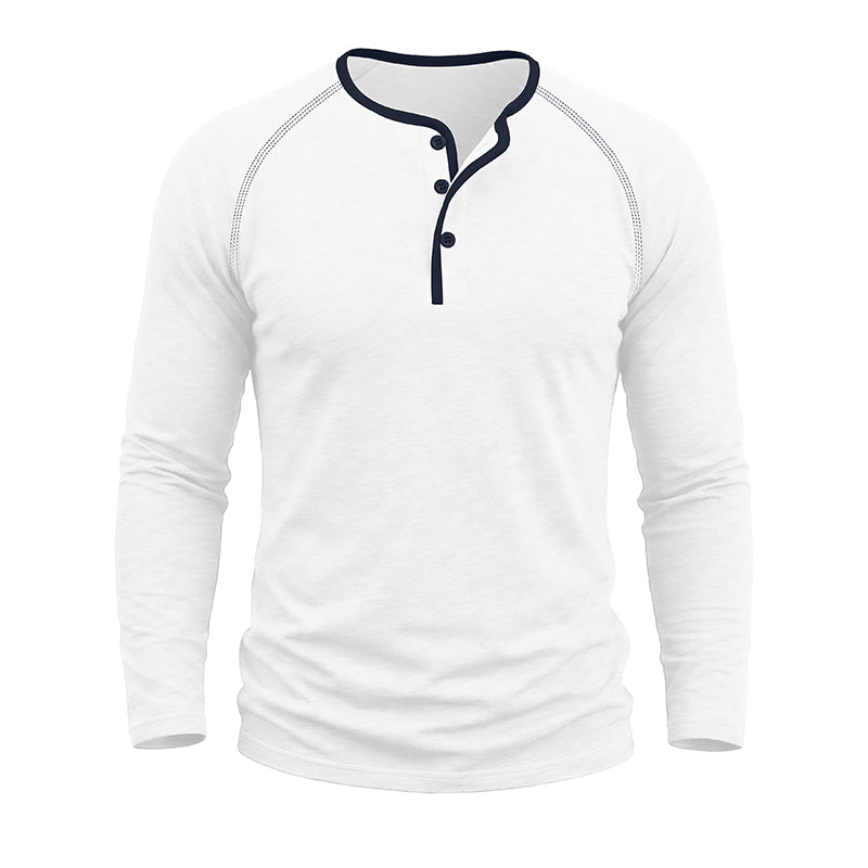 Rory Cotton Long Sleeve Henley Shirt