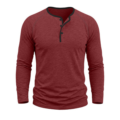 Rory Cotton Long Sleeve Henley Shirt