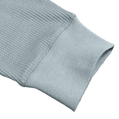 Waffle Knit Henley Long Sleeve Shirt