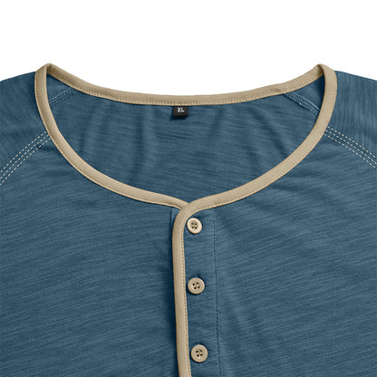 Rory Cotton Long Sleeve Henley Shirt