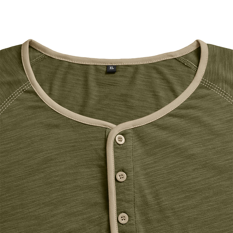 Rory Cotton Long Sleeve Henley Shirt