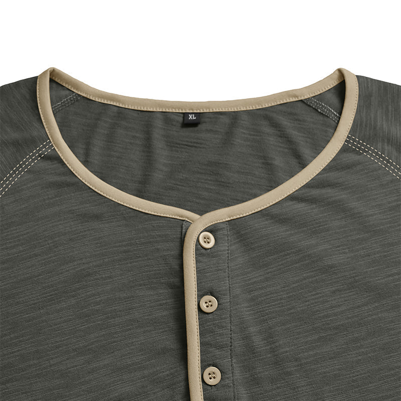 Rory Cotton Long Sleeve Henley Shirt