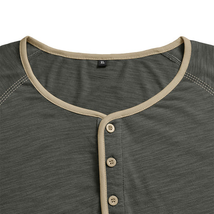 Rory Cotton Long Sleeve Henley Shirt