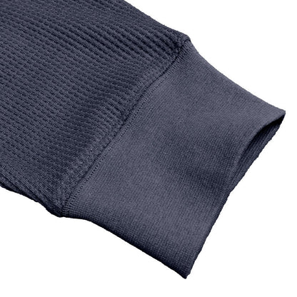Waffle Knit Henley Long Sleeve Shirt