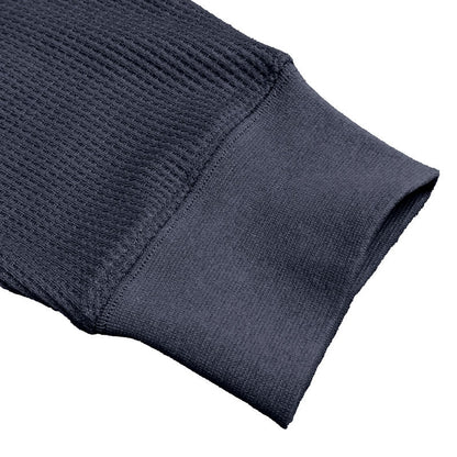Waffle Knit Henley Long Sleeve Shirt